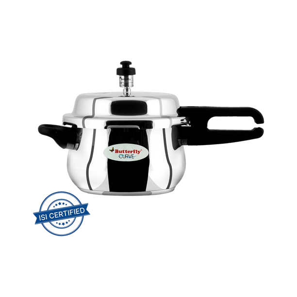 Butterfly Curve 3 L Outer Lid Induction Bottom Pressure Cooker