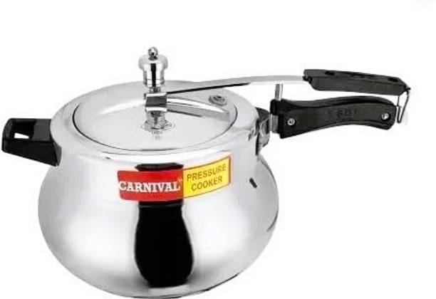 CARNIVAL Aluminium Handi Model Inner Lid Pressure Cooker Pure Virgin Aluminium 10 L Inner Lid Pressure Cooker