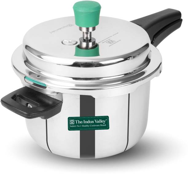 The Indus Valley Triply Stainless Steel Outer Lid Pressure Cooker 3 L Outer Lid Induction Bottom Pressure Cooker