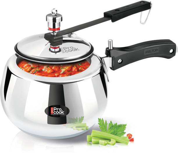 Price History of Milton Pro Cook Sandwich Bottom Stainless Steel Pressure Cooker with Inner Lid 2 Litres Silver Food Grade Nitrile Gasket Induction Hot Plate