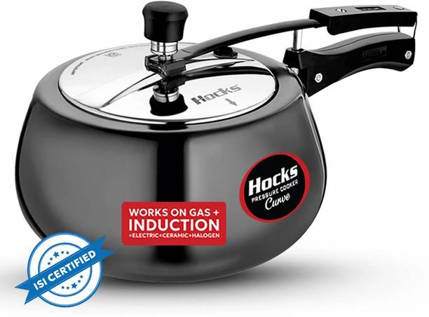 Hocks Black Curve 2 L Inner Lid Induction Bottom Pressure Cooker