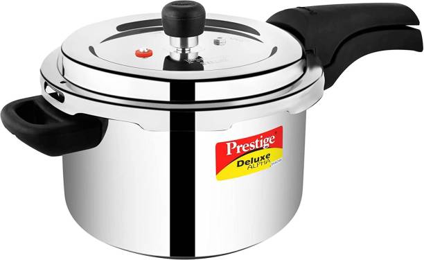 Prestige Deluxe Alpha Svachh Cooker with PVC 8.0 Veggie Cutter combo 4 L Induction Bottom Pressure Cooker