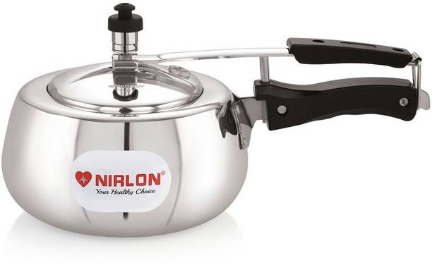 NIRLON Celebration 2 Litre Aluminium Inner Lid Induction Base Pressure Cooker (Silver) 2 L Inner Lid Induction Bottom Pressure Cooker