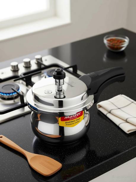 Master Superb Stainless Steel Handi 1.5 L Outer Lid Induction Bottom Pressure Cooker