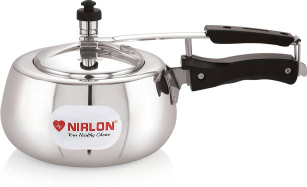 NIRLON Celebration 3 Litre Aluminium Inner Lid Induction Base Pressure Cooker (Silver) 3 L Inner Lid Induction Bottom Pressure Cooker