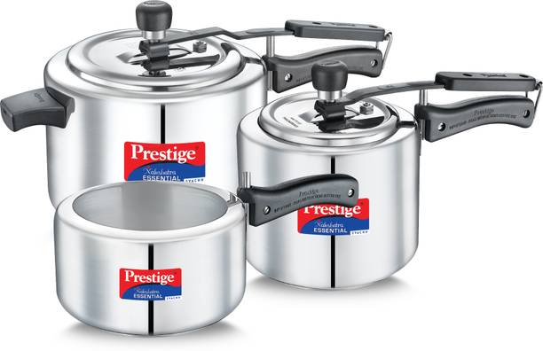 Prestige Nakshatra Essential 5 L, 3 L, 2 L Inner Lid Induction Bottom Pressure Cooker
