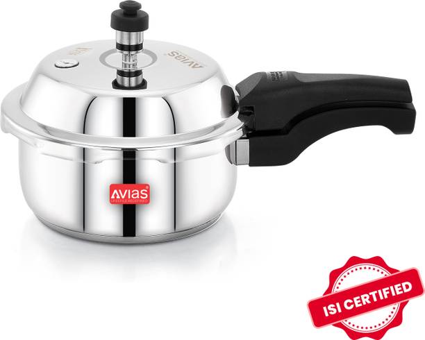 AVIAS Ceres Stainless Steel Outer Lid / 1.2mm Thickness / 2 L Outer Lid Induction Bottom Pressure Cooker
