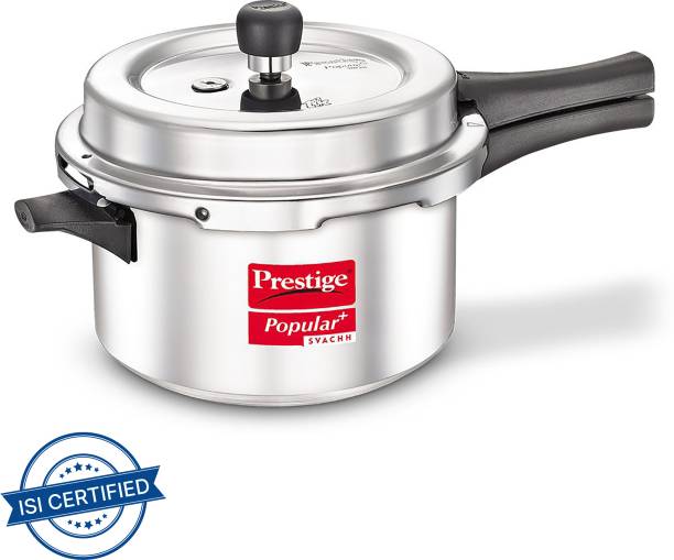 Prestige by TTK Aluminium Pressure Cooker, 4.0 Litre - Silver 4 L Induction Bottom Pressure Cooker