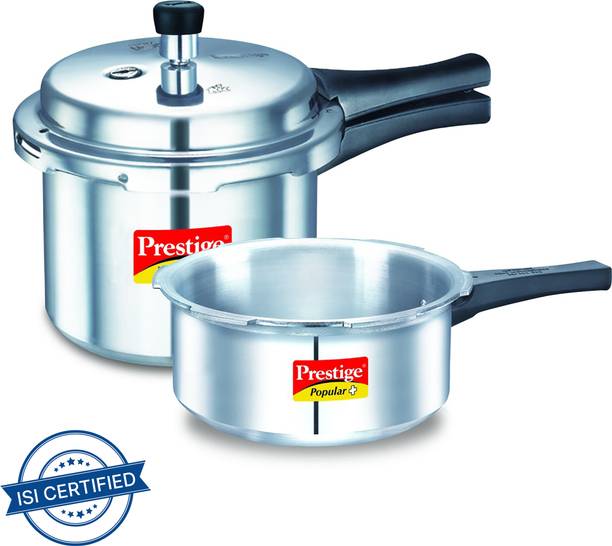 Prestige Popular Plus 3 L, 2 L Outer Lid Induction Bottom Pressure Cooker