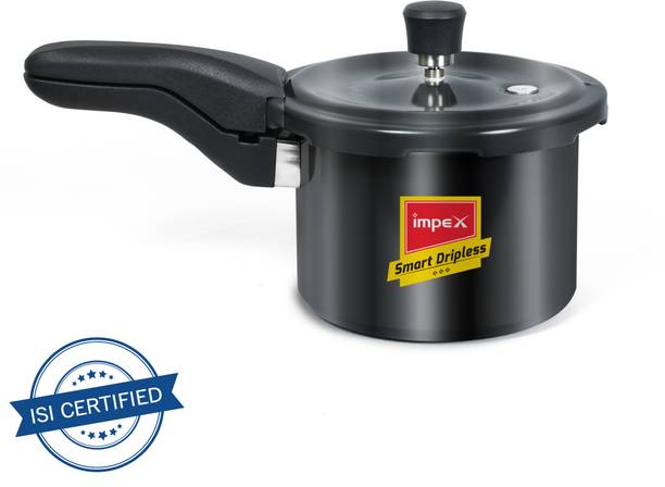 IMPEX Impex Hard anodized Dripless Aluminium Pressure cooker HA smart D3 2.5 L Outer Lid Induction Bottom Pressure Cooker