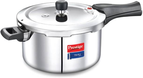 Prestige Svachh Triply Cooker with PVC 8.0 Veggie Cutter combo 5 L Induction Bottom Pressure Cooker