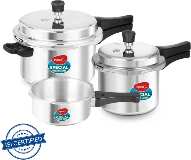 Pigeon by Stovekraft Special Combo 2 L, 3 L, 5 L Induction Bottom Pressure Cooker