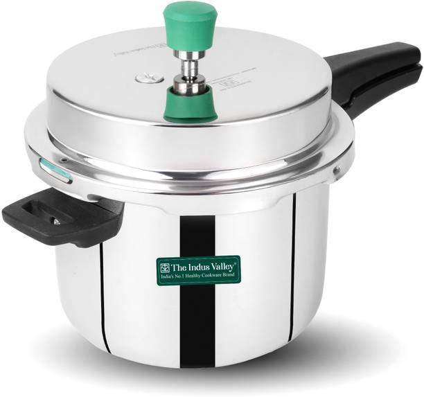 The Indus Valley Triply Stainless Steel Outer Lid Pressure Cooker 5 L Outer Lid Induction Bottom Pressure Cooker