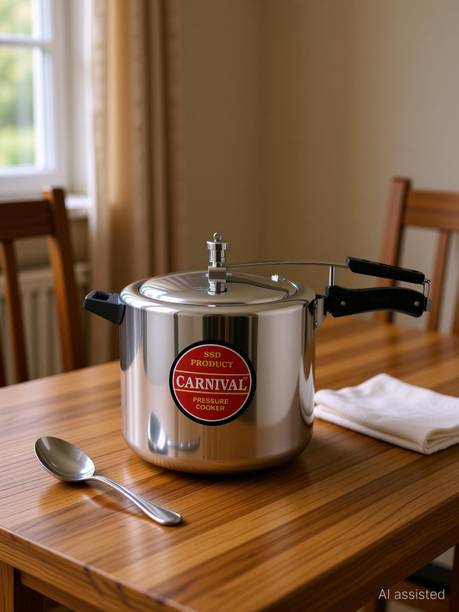 CARNIVAL Aluminium Regular Model Inner Lid Pressure Cooker Pure Virgin Aluminium 12 L Inner Lid Pressure Cooker