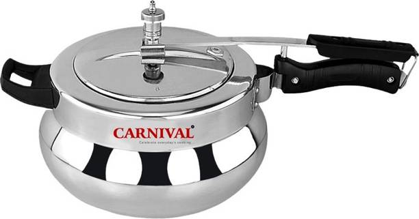 CARNIVAL Aluminium Handi Model Inner Lid Pressure Cooker 5.5 Ltr Pure Virgin Aluminium 5.5 L प्रेशर कुकर