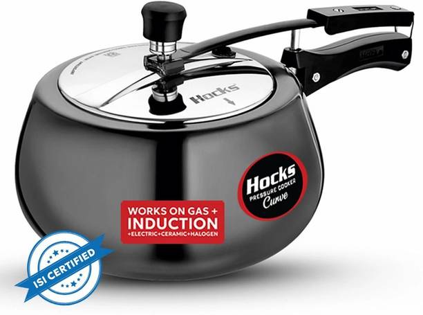 Hocks Black Curve 2 L Inner Lid Induction Bottom Pressure Cooker