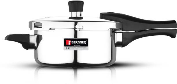 BERGNER Argent Elements Triply Pressure Cooker Outer Lid, Healthy Cooking, 2.5 L Outer Lid Induction Bottom Pressure Cooker