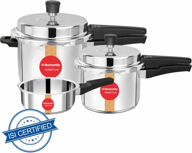 Butterfly stainless steel 2 L, 3 L, 5 L Outer Lid Induction Bottom Pressure Cooker