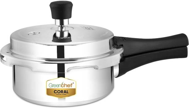 Greenchef Coral Aluminium Non Induction Base 1.5 L Outer Lid Pressure Cooker