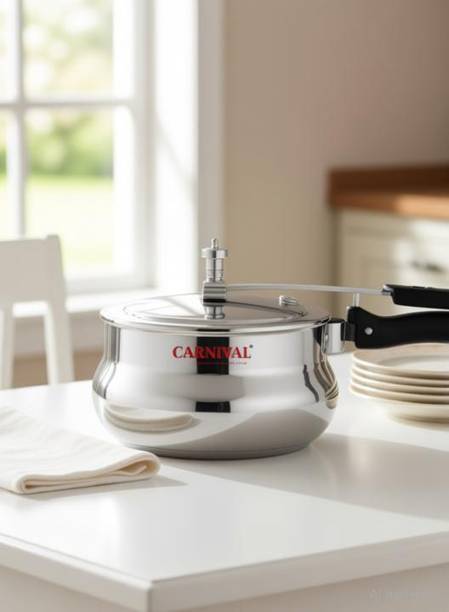 CARNIVAL Aluminium Desire Model Pressure Cooker 1.5 Ltr Pure Virgin Aluminium (Inner Lid) 1.5 L Inner Lid Pressure Cooker