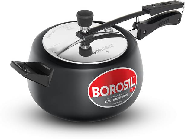 BOROSIL Pronto 5 L Inner Lid Induction Bottom Pressure Cooker
