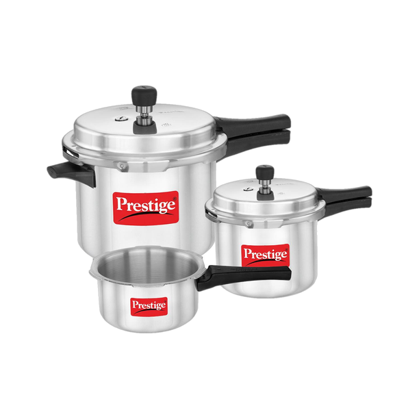 Prestige Popular Plus 2 L, 3 L, 5 L Outer Lid Induction Bottom Pressure Cooker