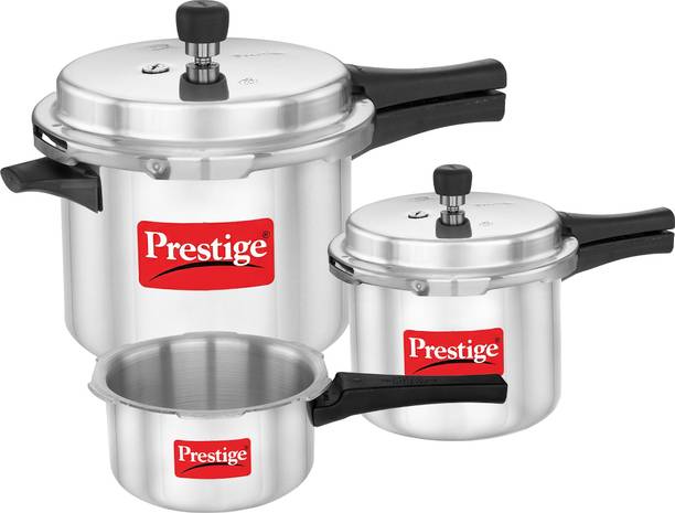 Prestige Popular Plus 2 L, 3 L, 5 L Outer Lid Induction Bottom Pressure Cooker