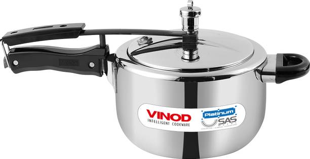 VINOD Platinum Straight Triply Stainless Steel Inner Lid 3.5 L Inner Lid Induction Bottom Pressure Cooker