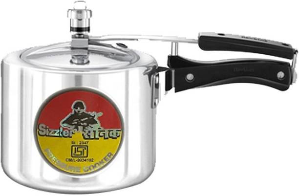 Sizzler Sainik Sizzler Sainik 3L Pressure Cooker with ISI Certification and 5 Year Warranty 3 L Inner Lid Induction Bottom Pressure Cooker