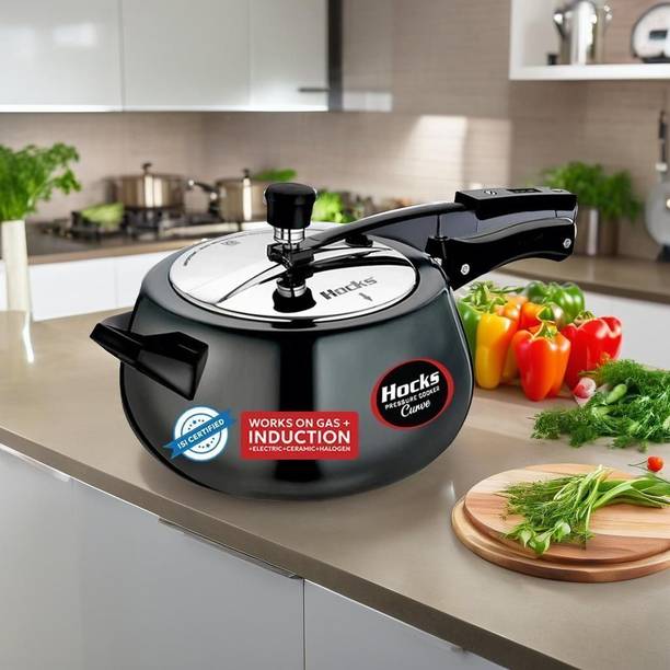 Hocks Black Curve 6.5 L Inner Lid Induction Bottom Pressure Cooker