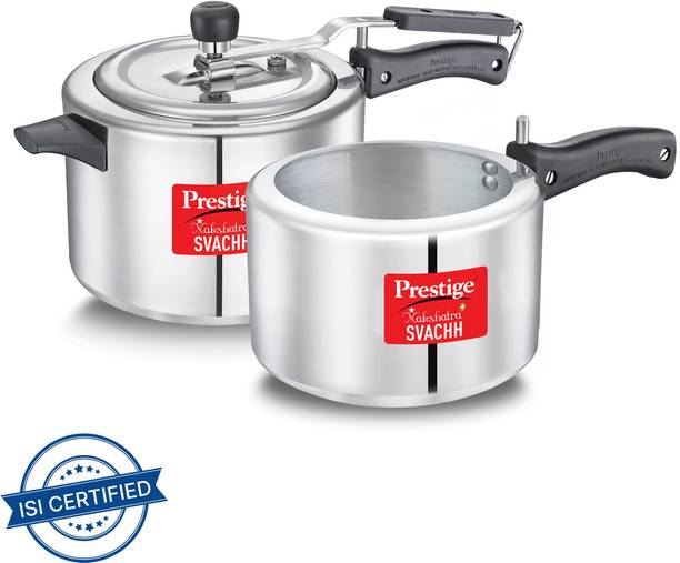 Prestige Svachh Nakshatra Plus 5 L, 3 L Inner Lid Induction Bottom Pressure Cooker