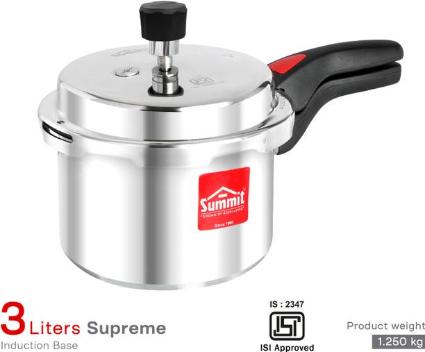 SUMMIT OuterLid Supreme 3 L Outer Lid Induction Bottom Pressure Cooker