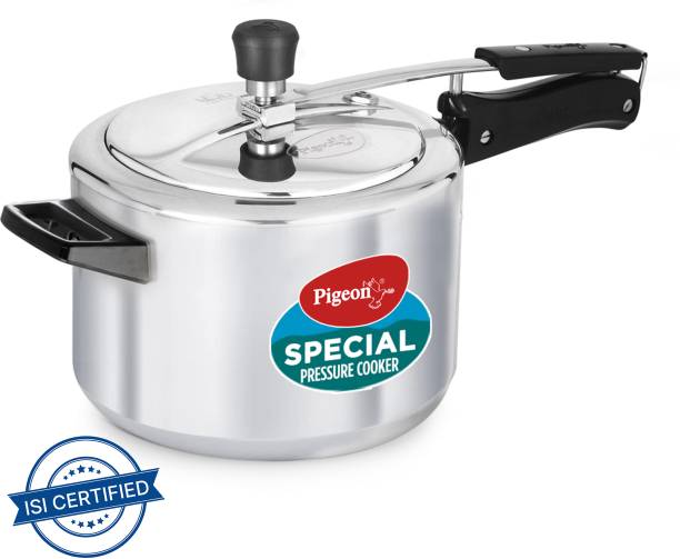 Pigeon Special and Gas stove Compatible 5 L Induction Bottom Pressure Cooker