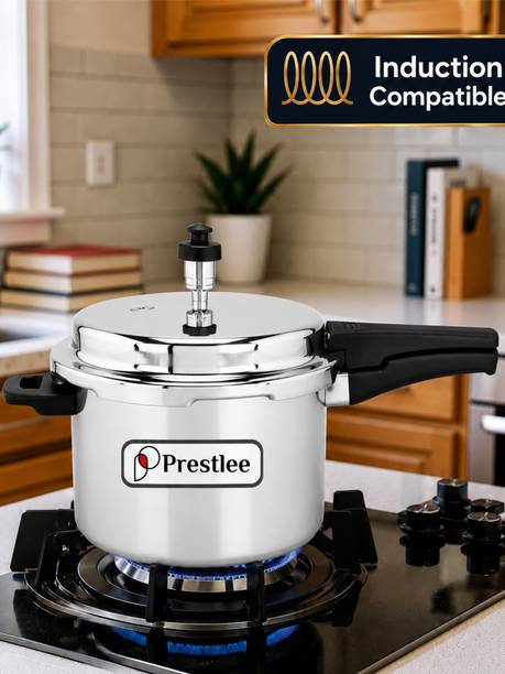 Prestlee DELUXE 5 Liter IB Aluminium Outerlid Pressure Cooker 5 L Outer Lid Induction Bottom Pressure Cooker