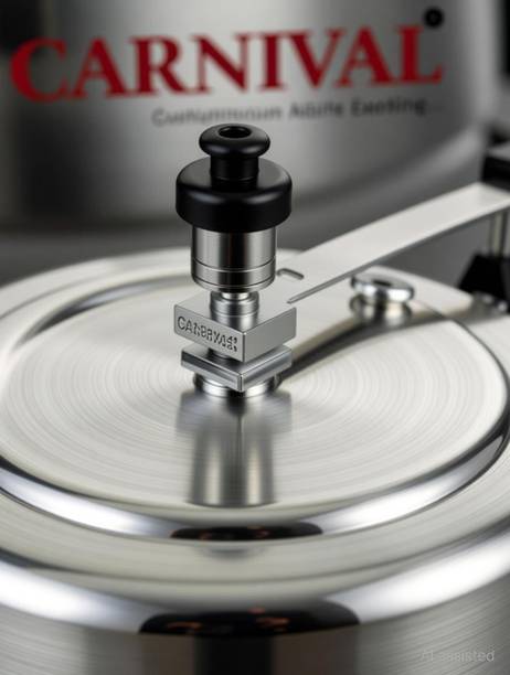 CARNIVAL Aluminium Elite Model 5.5 Ltr Induction Based Inner Lid Pressure Cooker 5.5 L Inner Lid Induction Bottom Pressure Cooker