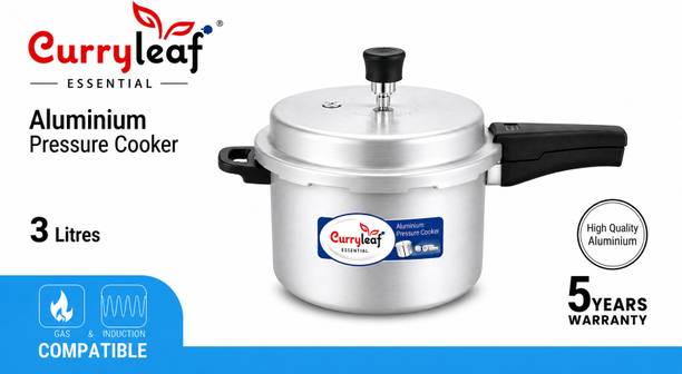 curryleaf KEONA 3 L Outer Lid Induction Bottom Pressure Cooker