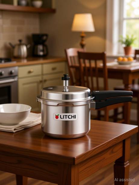 Litchi Aluminium Outerlid 3 L Outer Lid Induction Bottom Pressure Pan