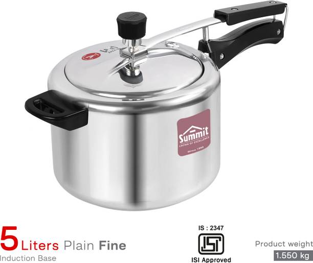 SUMMIT Plain Fine | Inner Lid | 5 L Inner Lid Induction Bottom Pressure Cooker