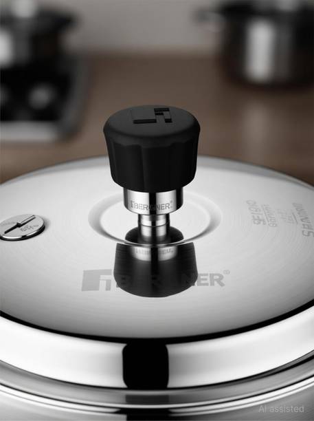 BERGNER Sorrento Triply Bottom Outer Lid 2 L Outer Lid Induction Bottom Pressure Cooker