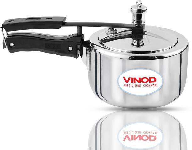 VINOD Platinum Straight Triply Stainless Steel Inner Lid 2 L Inner Lid Induction Bottom Pressure Cooker