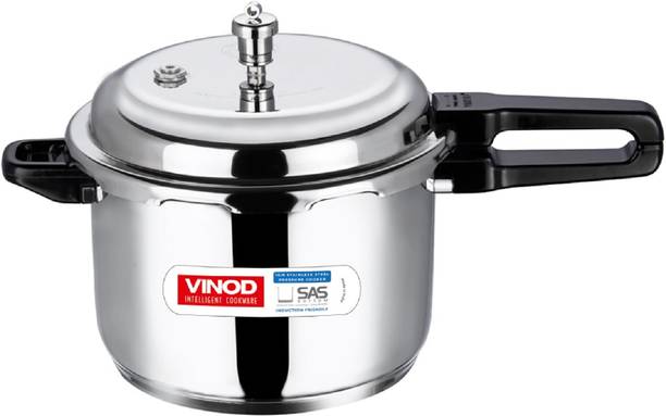 VINOD 18/8 Stainless Steel Unique Sandwich Bottom Outer Lid 10 L Outer Lid Induction Bottom Pressure Cooker