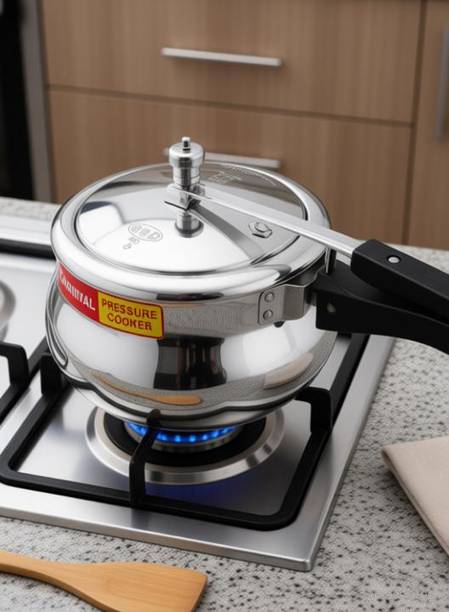 CARNIVAL Aluminium Handi Model Induction Based Inner Lid Pressure Cooker 3.5 L Inner Lid Induction Bottom Pressure Cooker