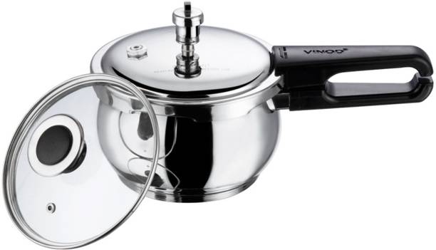 VINOD 18/8 Stainless Steel Splendid Plus 2.5 L Outer Lid Induction Bottom Pressure Cooker