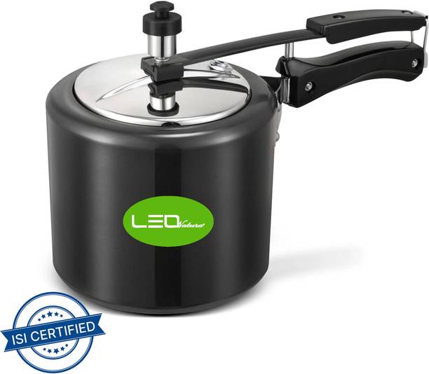 Leo Natura Inner Lid Cooker 3 L Inner Lid Induction Bottom Pressure Cooker