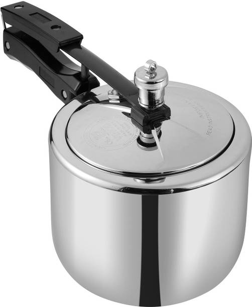 VINOD Platinum Straight Triply Stainless Steel Inner Lid 3 L Inner Lid Induction Bottom Pressure Cooker