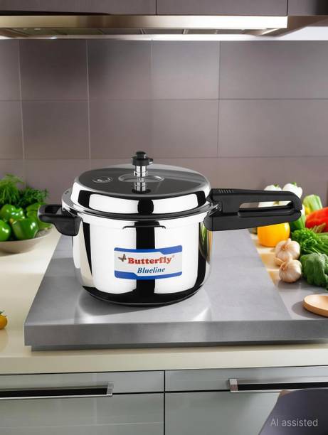 Butterfly Blue Line 7.5 L Outer Lid Induction Bottom Pressure Cooker