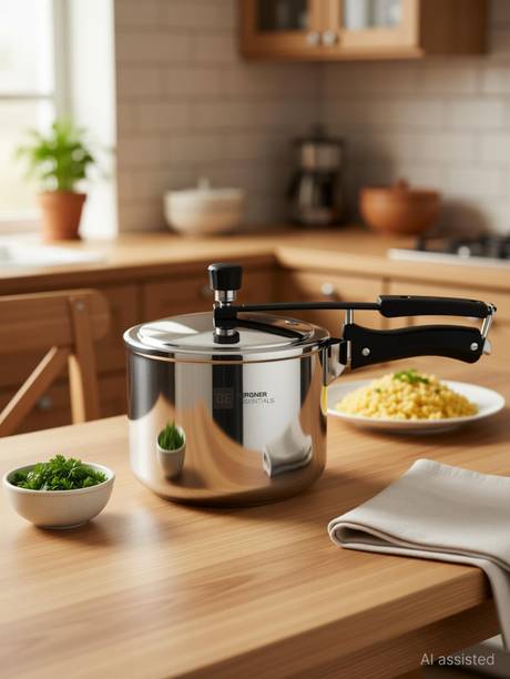 BERGNER BE Essentials Tripro Triply Stainless Steel Inner Lid 3 L Inner Lid Induction Bottom Pressure Cooker