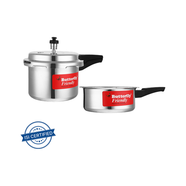 Butterfly Friendly Combo Pack 3 L, 2 L Outer Lid Pressure Cooker