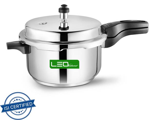 Leo Natura Stainless Steel Cooker 5 L इंडक्शन बॉटम प्रेशर कुकर