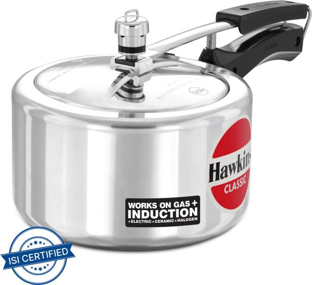 Hawkins Classic Wide (ICL3W) 3 L Induction Bottom Pressure Cooker